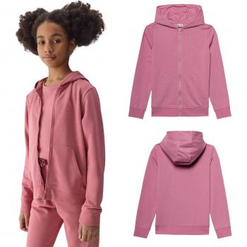 Mädchen Sport Sweatshirt 4F F0919-54S Dreckig Rosa Größe 158