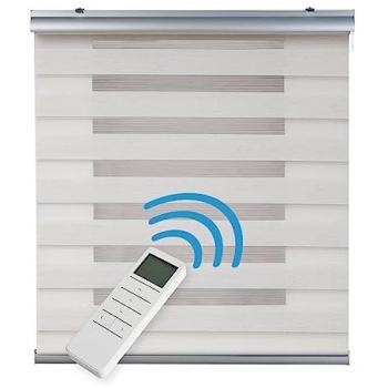 Tenda Motorizzata Giorno e Notte Premium 140 x 250 cm Beige con Batteria e Telecomando