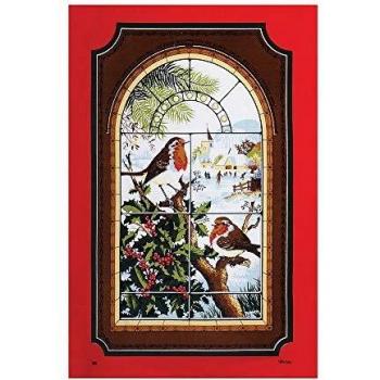 Stow Robin Green Christmas Tea Towel