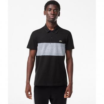 Lacoste 3D Logo Poloshirt für Herren schwarz/grau