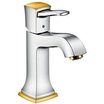 Grifo de Lavabo Hansgrohe Metropol Classic 110 mm con Vaciador Automático, Cromo/Oro