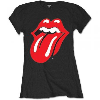 T-shirt Rolling Stones Femme Langue Classique Noir Medium