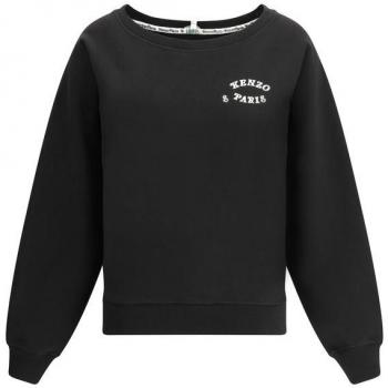 Monogrammed Kenzo Black Women’s Size M Boat Neck Sweatshirt