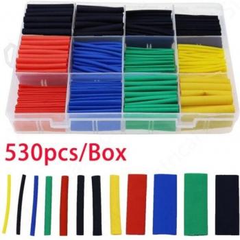 530pcs Insulated Heat Shrink Tubing Assortment