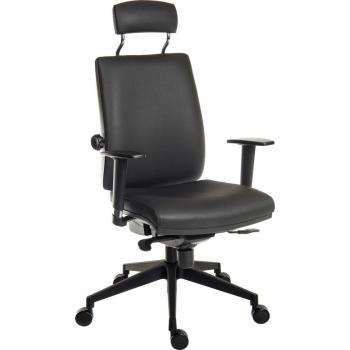 Teknik Office Ergo Plus Black Leather Look 24 Hour Chair