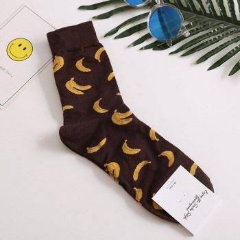 Chaussettes en coton pour hommes et femmes avec motifs de bière et frites