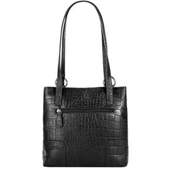 Cluty Cityrucksack, echt Leder, schwarz