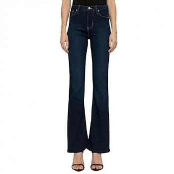 Guess Women's W25 Blue Flared Denim Trousers