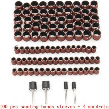 Kit de ponçage avec 100 manchons 1/2 et 1/4