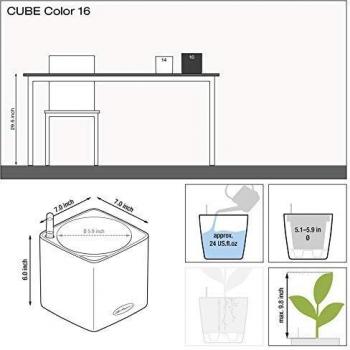 Cube Glossy 16 White High-Gloss Planter