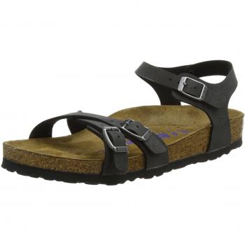Birkenstock Kumba SFB, Sandali con Cinturino alla Caviglia Donna, Nero, 35 EU