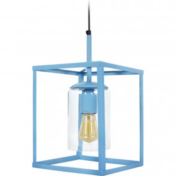 Suspension Métal Bleu Hesse 1 Ampoule