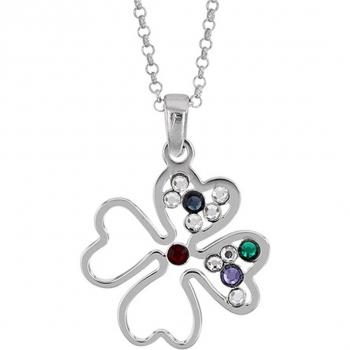 Collier “Tréfle Argento” Multicolor – 25x25 mm – Q9365