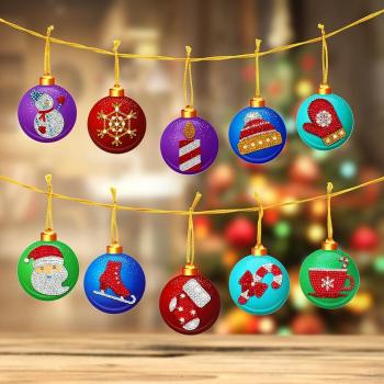 Árbol de Navidad Colgante en 5D con Pintura de Diamantes DIY