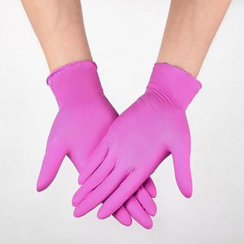 Waterdichte Roze Nitril Handschoenen 100 Stuks
