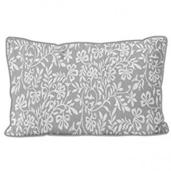 Coussin Botanique Gris 32x50 – Matière Polycoton