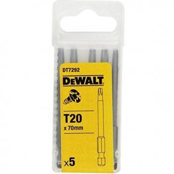 Kit de 5 embouts Torx DEWALT T20 70mm