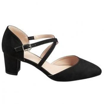 Long‑Sally Black Mary Jane Stilettos