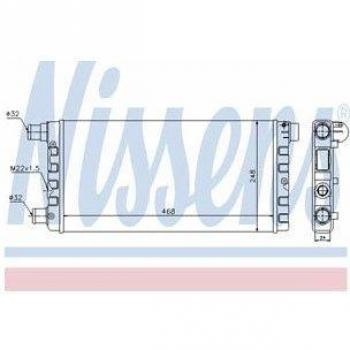 Radiator 61814 Nissens for Engine Cooling