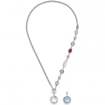 Leonardo Damenschmuck Kette Letizia – 65 cm Edelstahl‑Glas, Farbwechsel