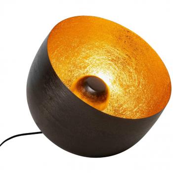 Lampe de sol KARE Apollon, noir, Ø 35 cm, acier gris anthracite et doré