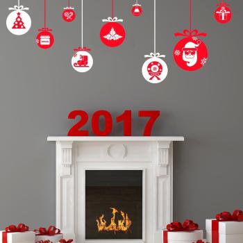 Vinilo Decorativo de Navidad para Pared 80x110cm