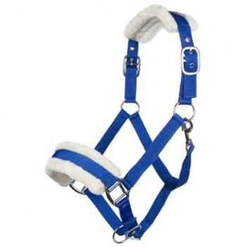 Plush‑Padded Bischofshofen Head Collar (Royal Blue/Black) – HKM