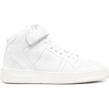 Saint Laurent Men's Lax Leather Sneakers | White | Size 7 UK