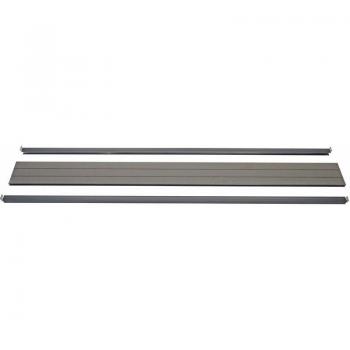 Perfil cortaviento y postes WPC Sarthe: conjunto mosquitera gris 180 cm