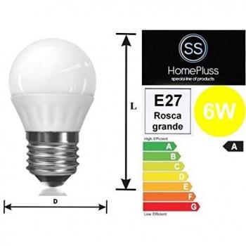 Bombilla de Luz Cálida 6W 3000K E27 Homeplus LED