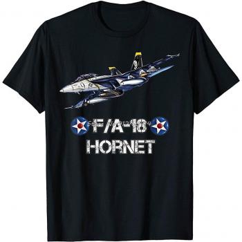 Camiseta Estilo Vintage F-18 Hornet para Hombre