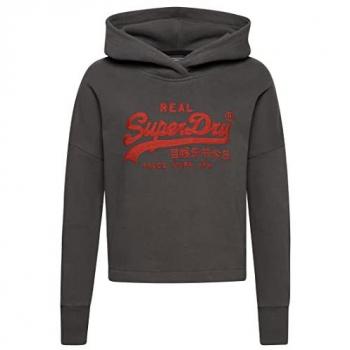 Superdry Damen Kappenschnitt Pullover – Retro-Logo