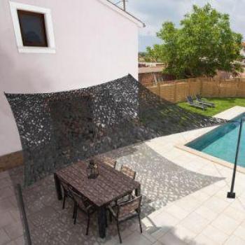 Tenda a vela parasole rettangolare mimetica 4x6 m