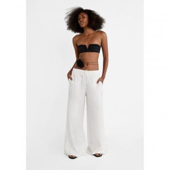 Stradivarius Superweite Hose in Ecru L