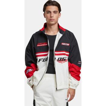 Herren Fubu FM243-007-1 Trainingsjacke – XXL, 100 % Polyester, sanftes Weiß/Schwarz/Rot, mehrfarbig, normal, US-Stil