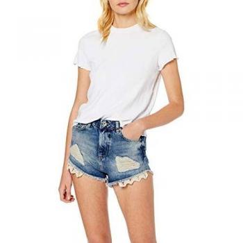 Superdry Eliza Cut Off Short Pantalones Cortos, Azul