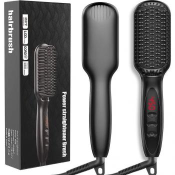 Cepillo de alisado para barba y pelo
