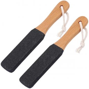 Racleur de talons en bois sombre
