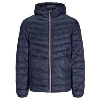 Giacca Puffer Jack & Jones Uomo con Cappuccio Navy Blazer