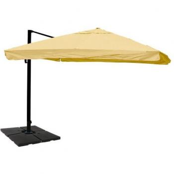 Sonnenschirm MCW A96 (3 × 4 m) – drehbar, creme Flap‑Ständer, Polyester/Aluminium