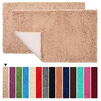 ORANIFUL Tappeto da Bagno Beige Extra Morbido