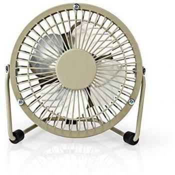 Grau Tischventilator Nedis – 1 Stufe, 3 W, 100 mm, USB‑Stromversorgung