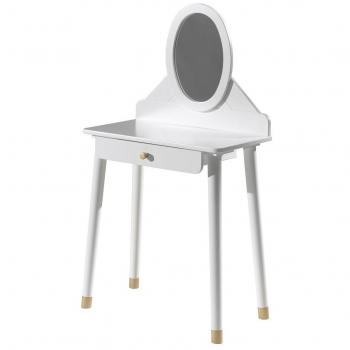Coiffeuse enfant Billy avec miroir en bois blanc de Vipack