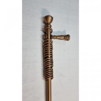Stelo Tenda in Legno 35 mm Bronzo Antico Terminale Pagoda 200cm