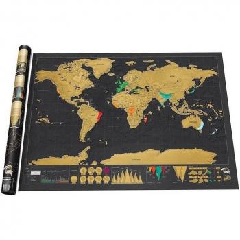 Deluxe Colorful World Map Scratch Off 42x30cm