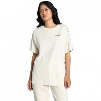Goldfarbenes PUMA T-Shirt – Minimal Tape Design