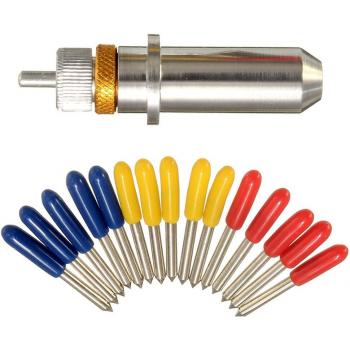 Kit de Tracage Vinyle – 15 Lames 30/45/60° avec Support Tungstène
