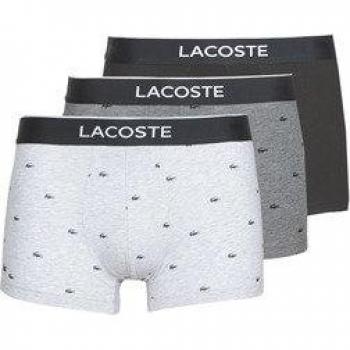 Trío Lacoste Boxershorts Casual Negro con toques de plata y grises