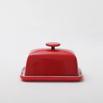 6-Inch Black Ceramic Butter Dish