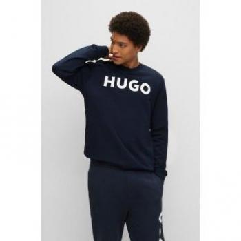 Sudadera HUGO Dem marino con logotipo